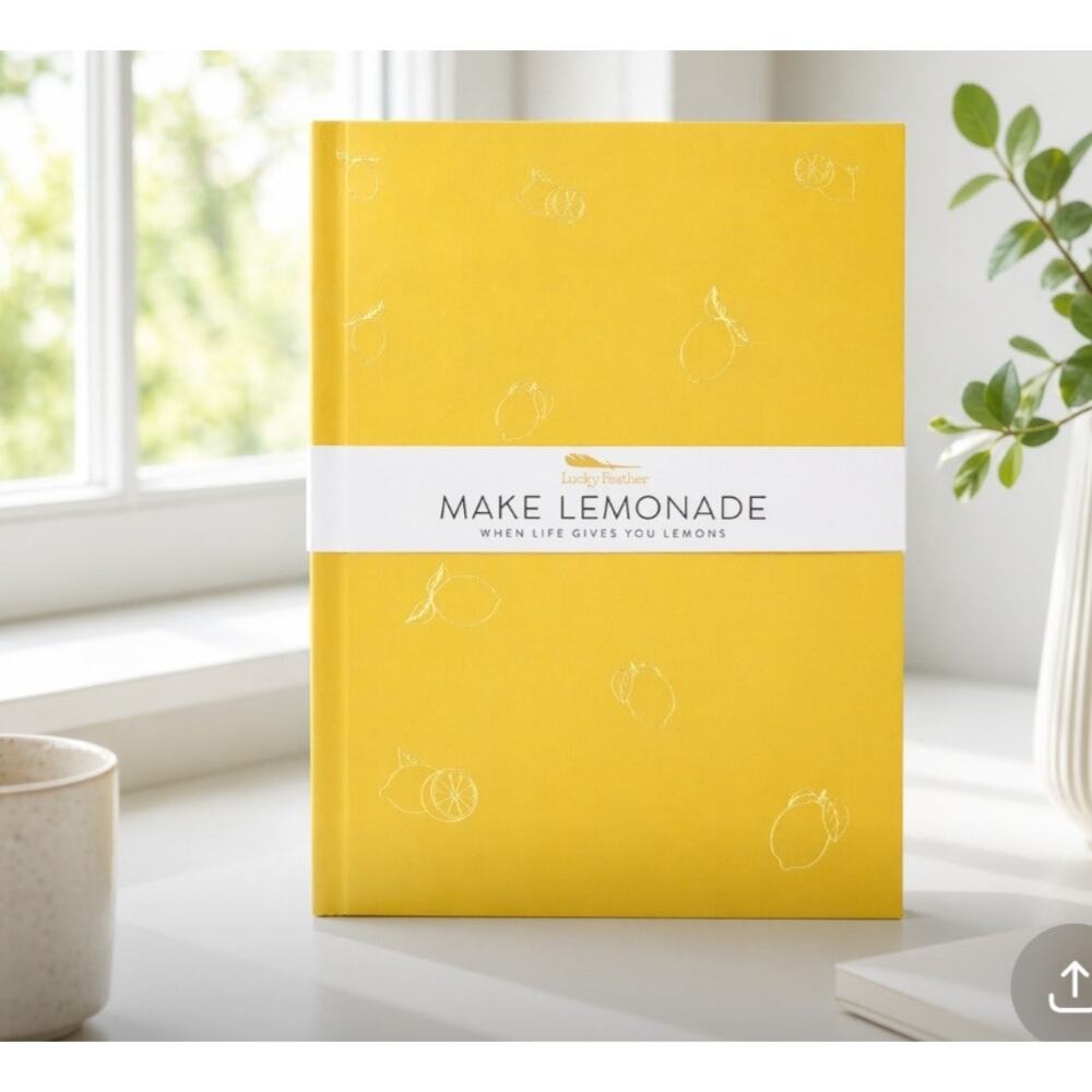 Lucky Feather Yellow Lemonade Notebook New,